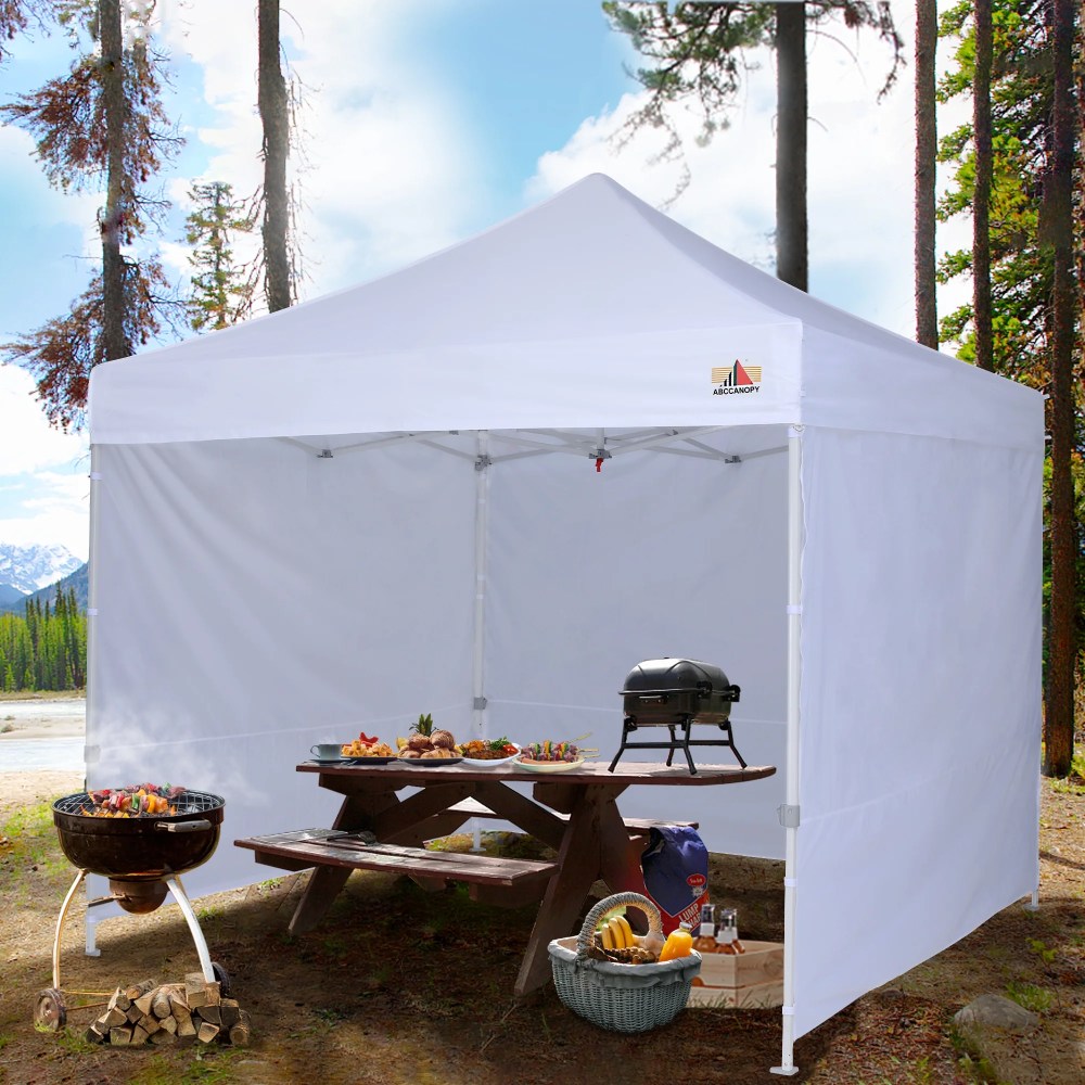ABCCANOPY 10 ft x 10 ft Metal Pop-Up Commercial Canopy Tent with walls, White - Image 4