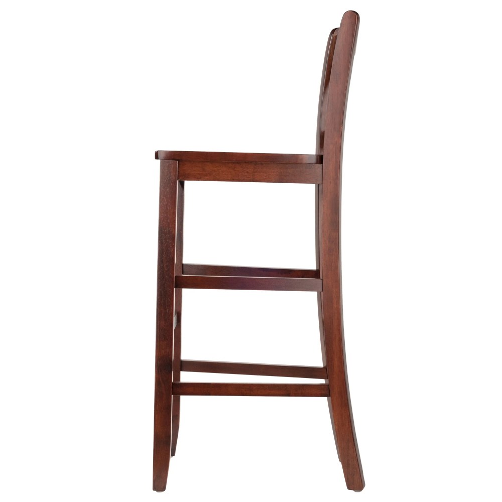 Winsome Wood Victor 30" V-Back Bar Stool,Set of 2,Walnut Finish - Image 3