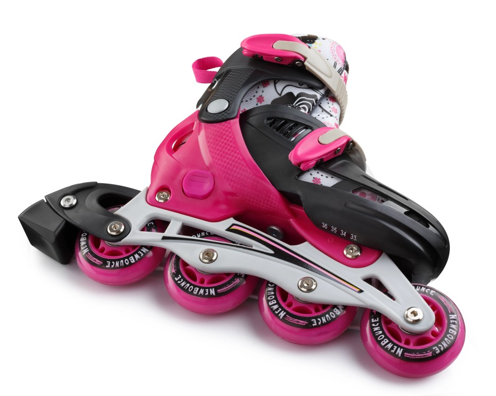 New Bounce Adjustable Inline Skates for Kids - Premium Roller Blades, 4 Wheels, Comfortable Fit, Easy-to-Use Skates, Pink - Image 3