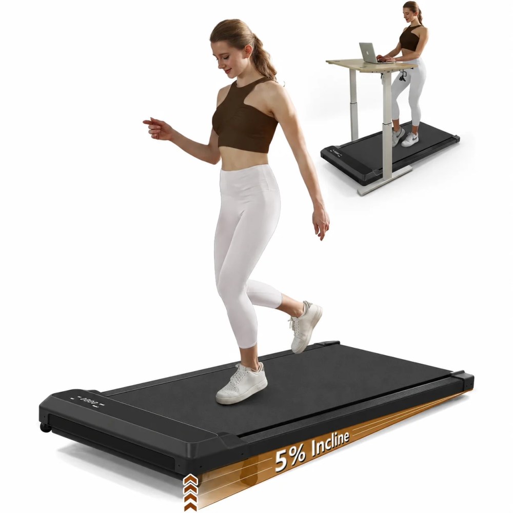 Walking Pad Treadmill, 2.5 HP 3-in-1 Portable Under Desk Treadmill with Incline, 265 LBS Capacity for Home Office Walking and Jogging, Includes Remote Control and Display