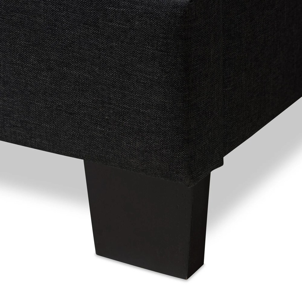 Baxton Studio Brookfield Modern and Contemporary Fabric Upholstered Grid-Tufted Full-Size Bed - Image 2