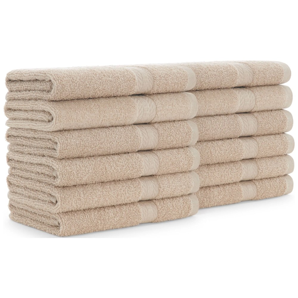 Arkwright True Color Hand Towels, Ring Spun Cotton, 1627, (Bulk Case of 120) - Beige - Image 6
