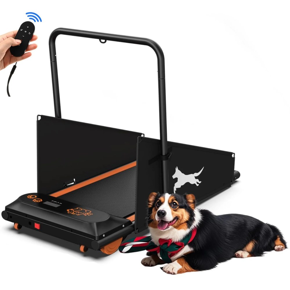 Aukfa Dog Treadmill for Small and Medium Dogs, Indoor Pet Running Machine with Remote Control, Black