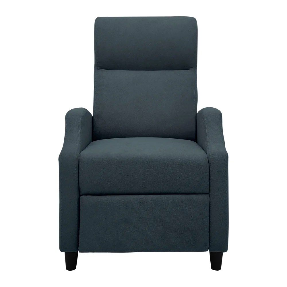 Abble Push Back Fabric Manual Recliner Chair Single Rclining Sofa for Living Room,Bedroom -Denim - Image 4