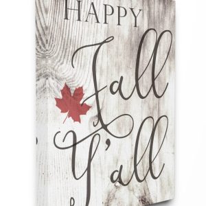 Stupell IndustriesHappy Fall Y'all Typography SignCanvas Wall Art by Daphne Polselli