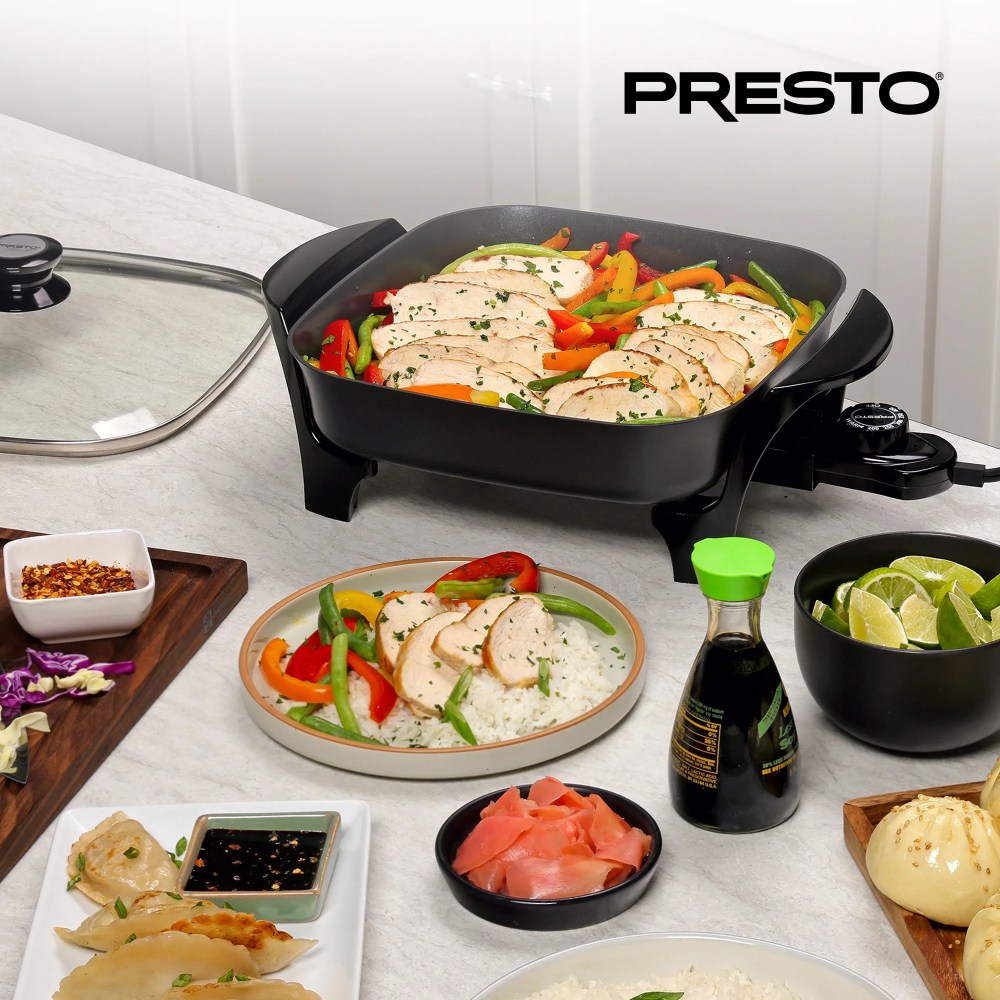 Presto 11" Electric Skillet with Glass Cover - Image 8