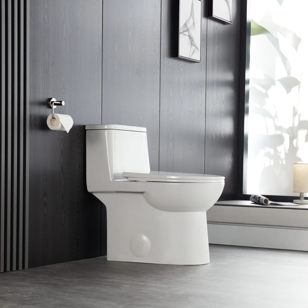 DeerValley Ursa DV-1F52677 Elongated One-Piece Toilet Ceramic 0.8/1.28 GPF Dual Flush Bathroom Toilets - Image 8