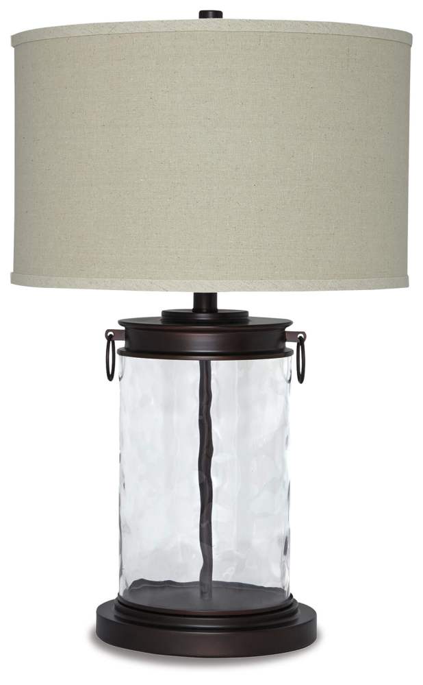 Signature Design by Ashley Casual Tailynn Table Lamp Clear/Bronze Finish