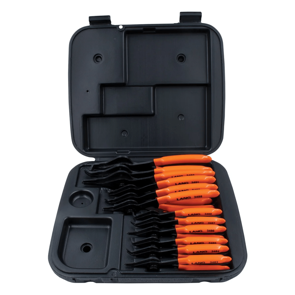Lang 3495 12-Piece Combination Internal and External Retaining Ring Pliers Set - Image 4