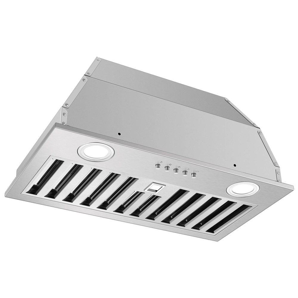 Joeaonz 20" 600 CFM Ventless Range Hood Insert,Stainless Steel,Ultra-Quiet,Dishwasher-Safe Filter,LED Lighting