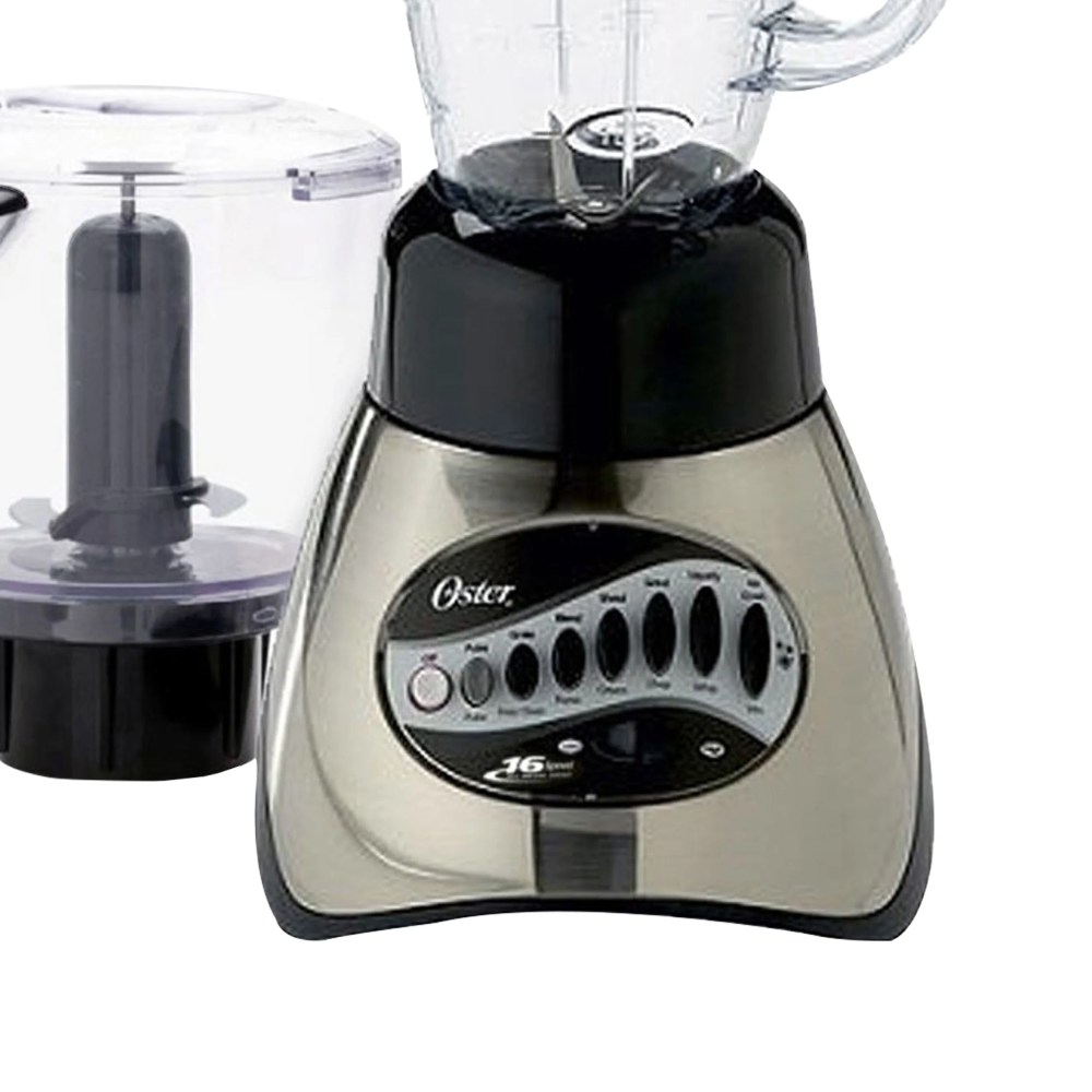 Oster Classic Series 16-Speed Blender Plus Food Chopper,Glass Jar,Brushed Nickel - Image 2
