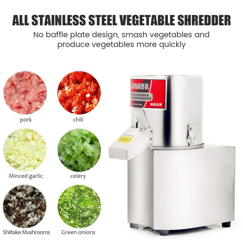 110V 600W 50-120kg/h Commercial Cutting Machine Large Capacity Electric Vegetable Grinder Mincer Food Slicer Herb Chopper