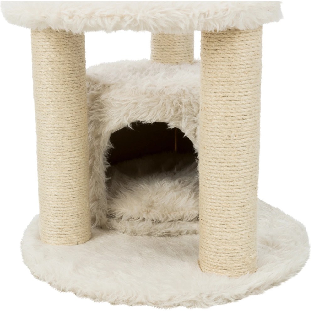 TRIXIE Baza Junior Jute & Plush 3-Level 39" Cat Tower, Scratching Posts and Condo, Cream - Image 7