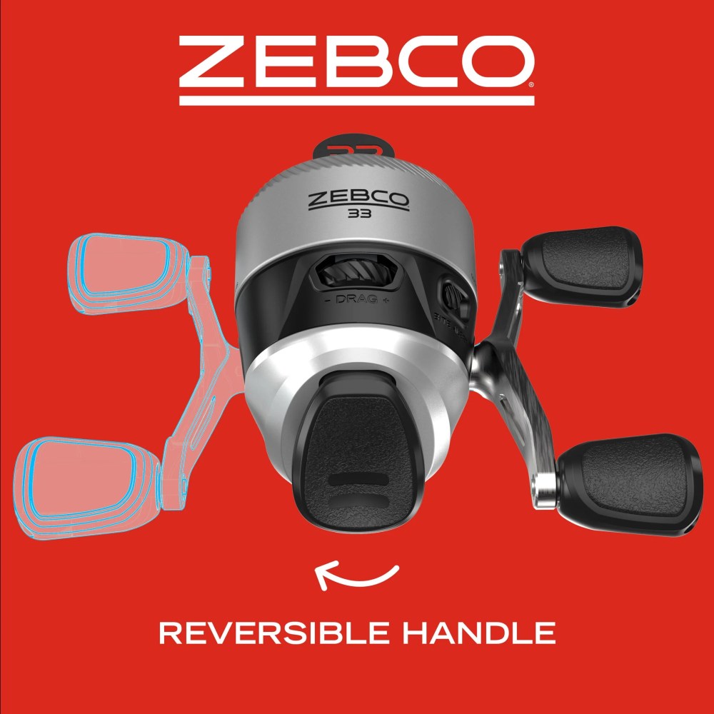 Zebco 33 Platinum Spincast Reel and Fishing Rod Combo, 6-Foot 2-Piece Rod, Size 30 Reel, Silver - Image 12