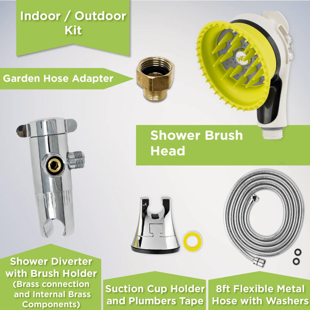 Wondurdog Quality Dog Wash Kit for Shower with Splash Guard Shield and Rubber Grooming Teeth. - Image 8