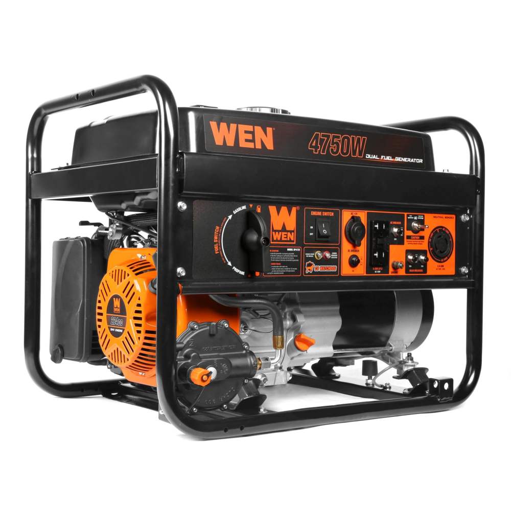 WEN 4, 750-Watt 120V/240V Dual Fuel Portable Generator with CO Watchdog (DF472X)