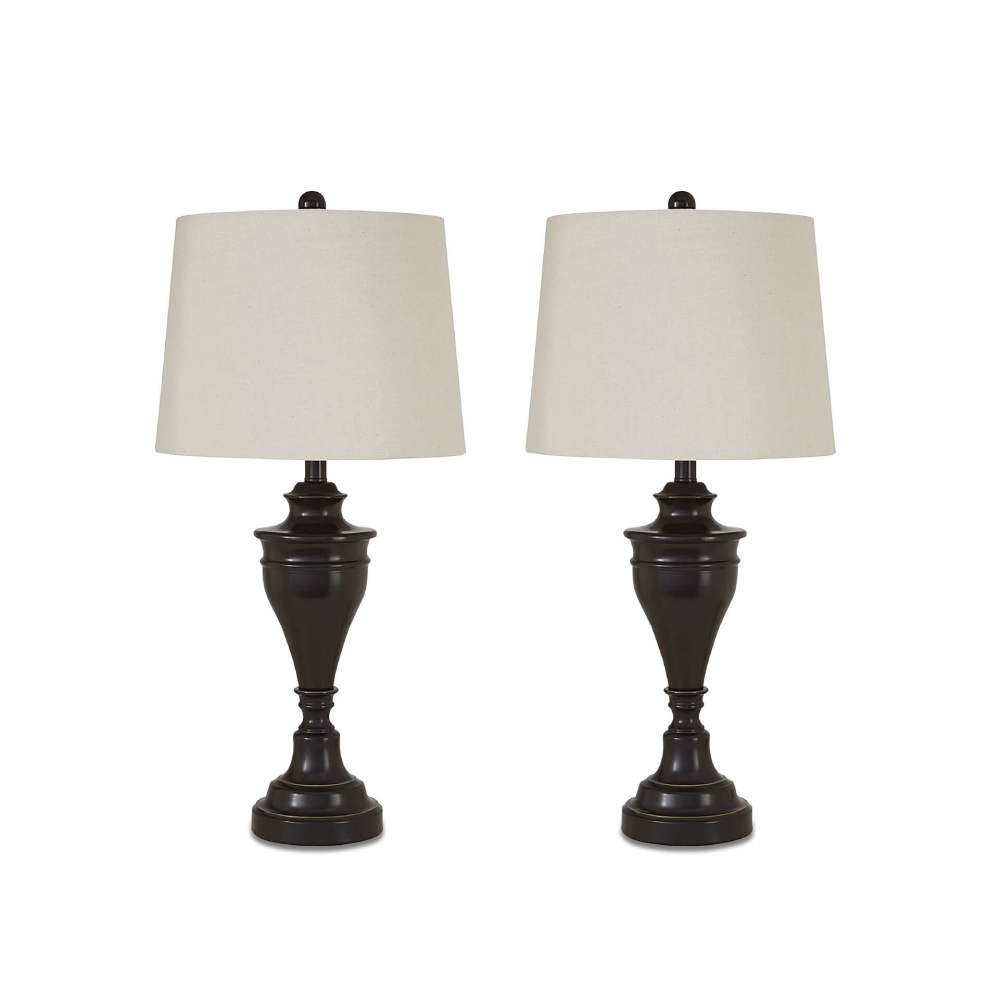Signature Design by Ashley Traditional Darlita Table Lamp, Set of 2, Bronze Finish