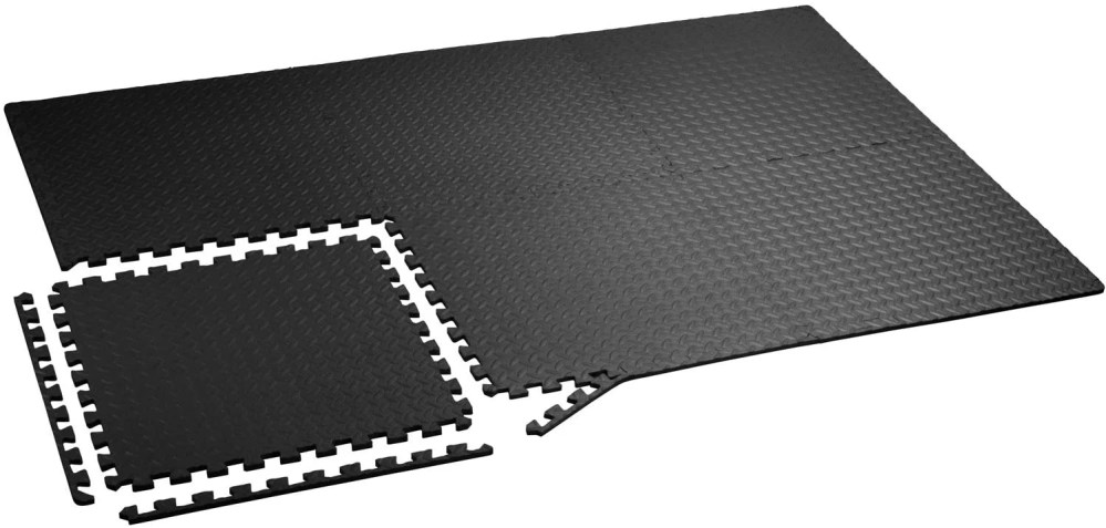 Yes4All 30 pcs Interlocking Exercise Foam Mats, Cover 120 sqft, 3/8 inch, Black Color - Image 2
