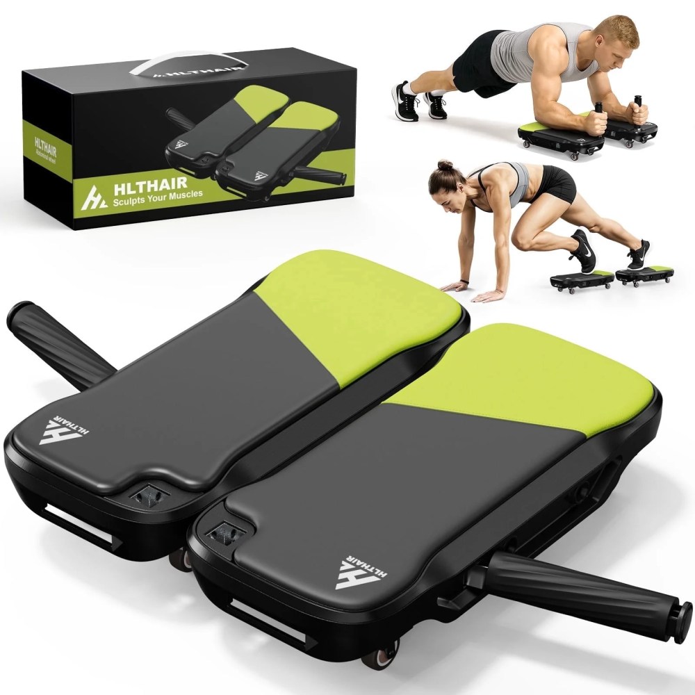 Upgrade Ab Roller with Elbow Support Detachable Ab Wheel with 360'for Core Workout, Multi-Directional Ab Roller Board for Full Body Exercise Home Gym of All Fitness Levels, Abs Trainer with 8 Wheels