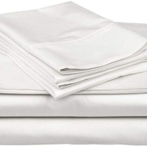White Solid Queen (60"x 74") Size Sleeper Sofa Bed Sheet Set - Luxury 100 Egyptian Cotton - 800 Thread Count - Fits Mattresses Up to 8" Inches Deep Pocket