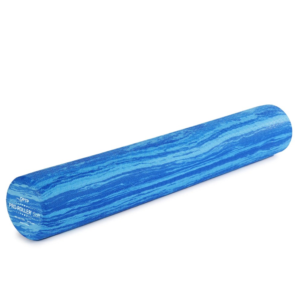 OPTP PRO-Roller Soft Density Foam Roller-Low Density Soft Foam Roller for Physical Therapy,  Pilates Foam Roller and Yoga Foam Roll Exercises,  and Muscle Recovery - Blue 36" x 6"
