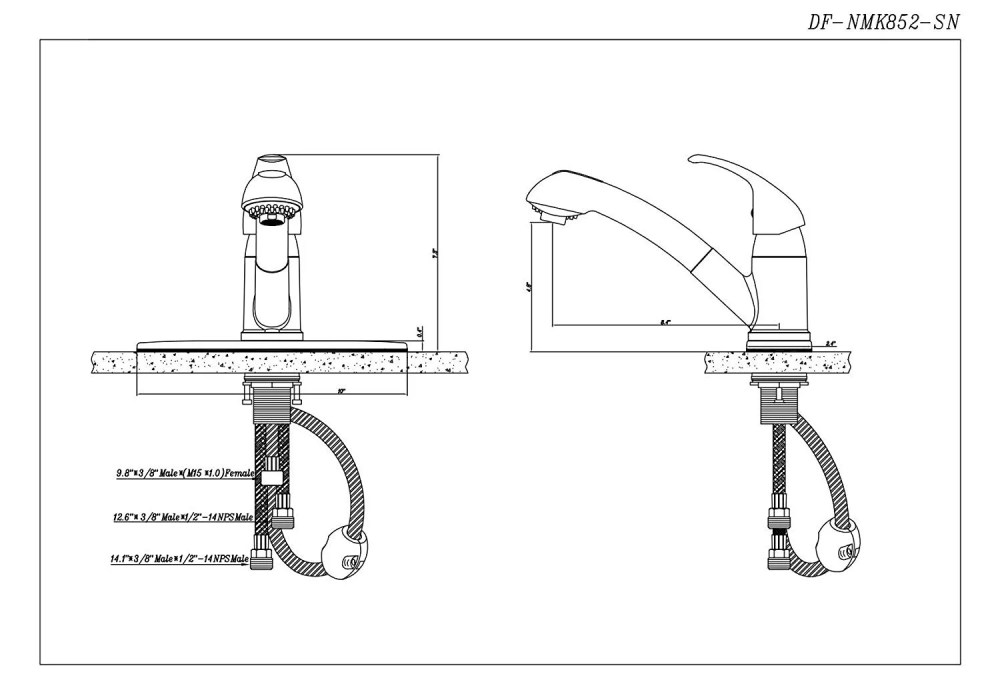 Dura Faucet Designer Pull-Out RV Kitchen Faucet - Chrome Polished - Image 7