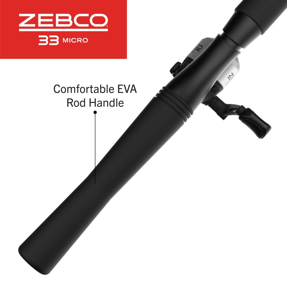 Zebco 33 Micro Trigger Spincast Reel and Fishing Rod Combo, Pre-Spooled 4-Pound Line, Silver/Black - Image 7