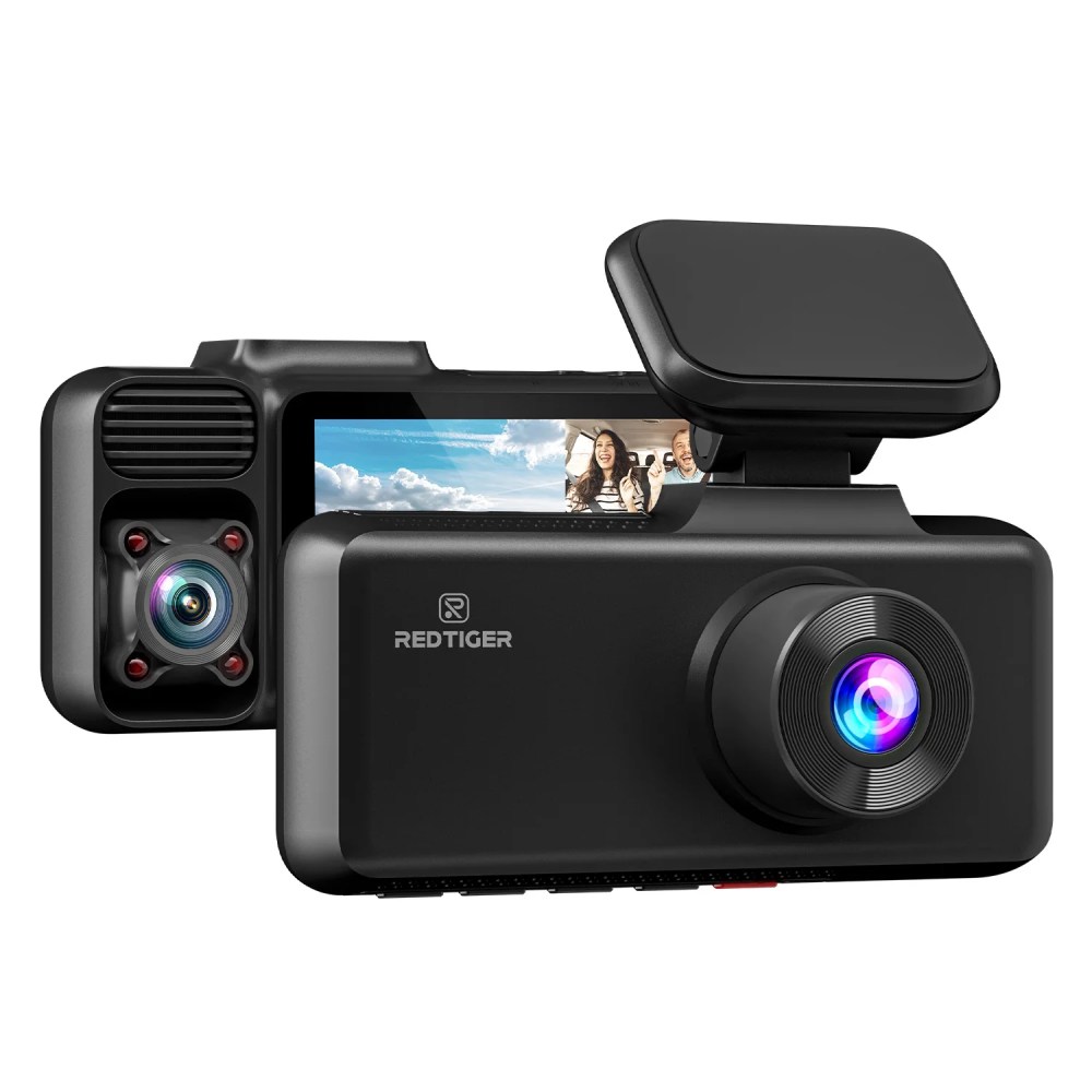 REDTIGER 4K 3 Channel Dash Cam Front and Rear, Dash Camera with 5G WiFi, Front Inside and Rear Triple Car Camera with 64GB Card, GPS, IR Night Vision, 24H Parking Mode, G Sensor - Image 5