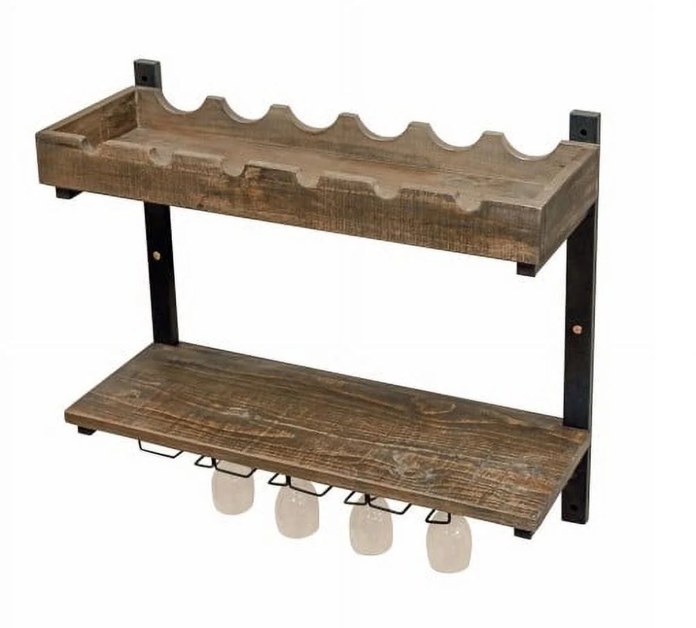 Alaterre Pomona Wall Shelving with Wine Storage - Image 5