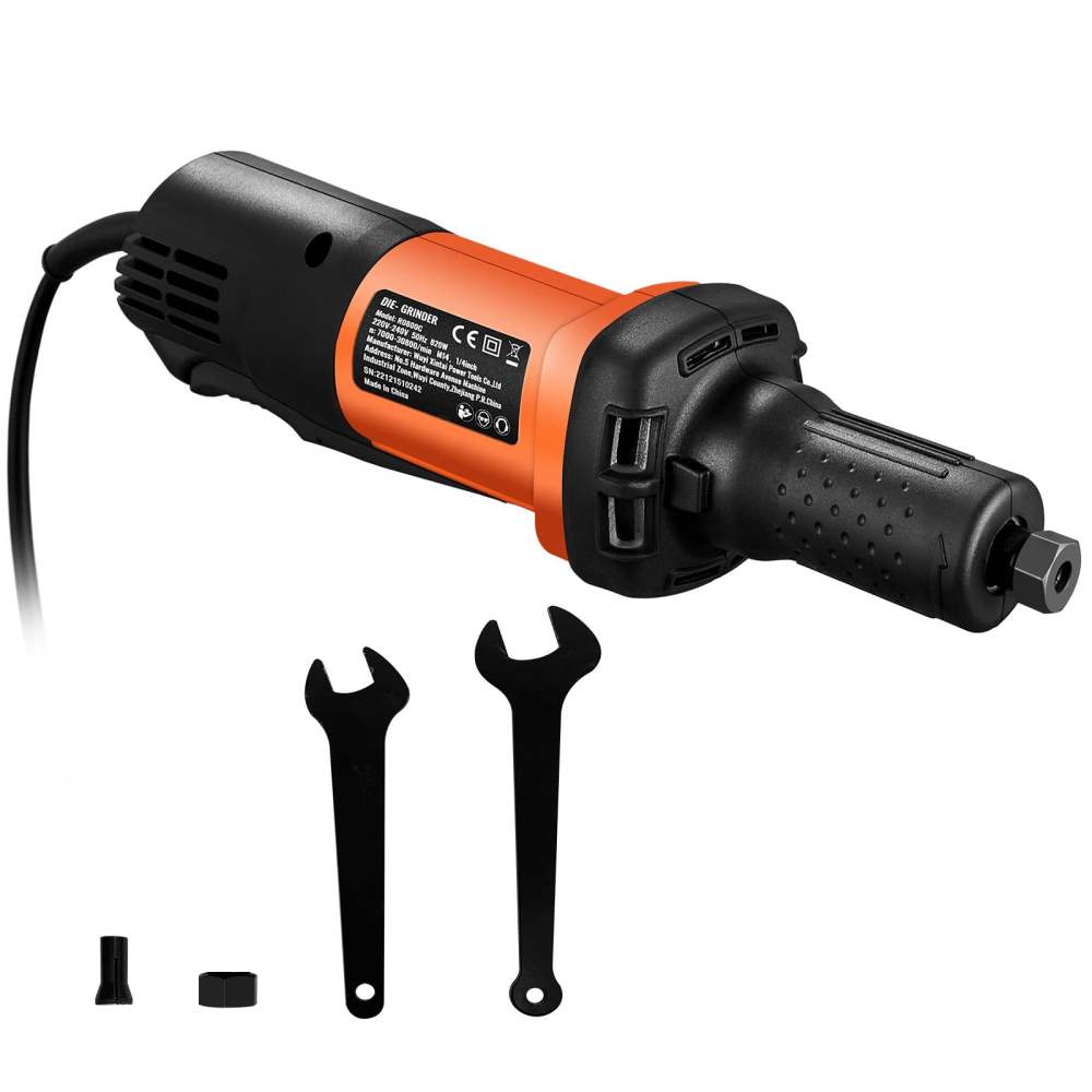 VEVOR Die Grinder,1/4" Collet Variable Speed (7000-30000RPM),Heavy Duty Electric,Ergonomic Grip for Rust Removal,Grinding,Cutting,Polishing,Welding Repair