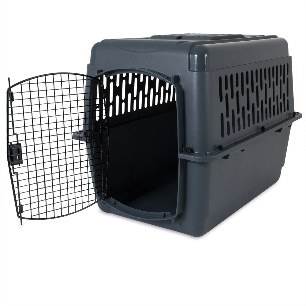 Petmate Pet Porter Traditional Travel Dog Kennel Portable Plastic Carrier, Medium to Large 36" for Dogs 50-70 lb, Gray - Image 7