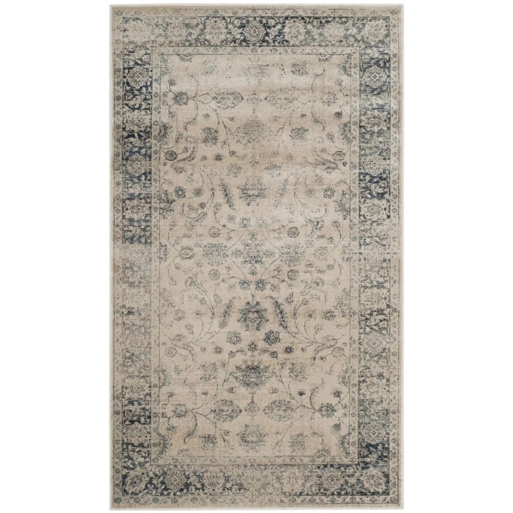 SAFAVIEH Vintage Daven Traditional Area Rug, Stone/Blue, 4" x 5'7" - Image 8