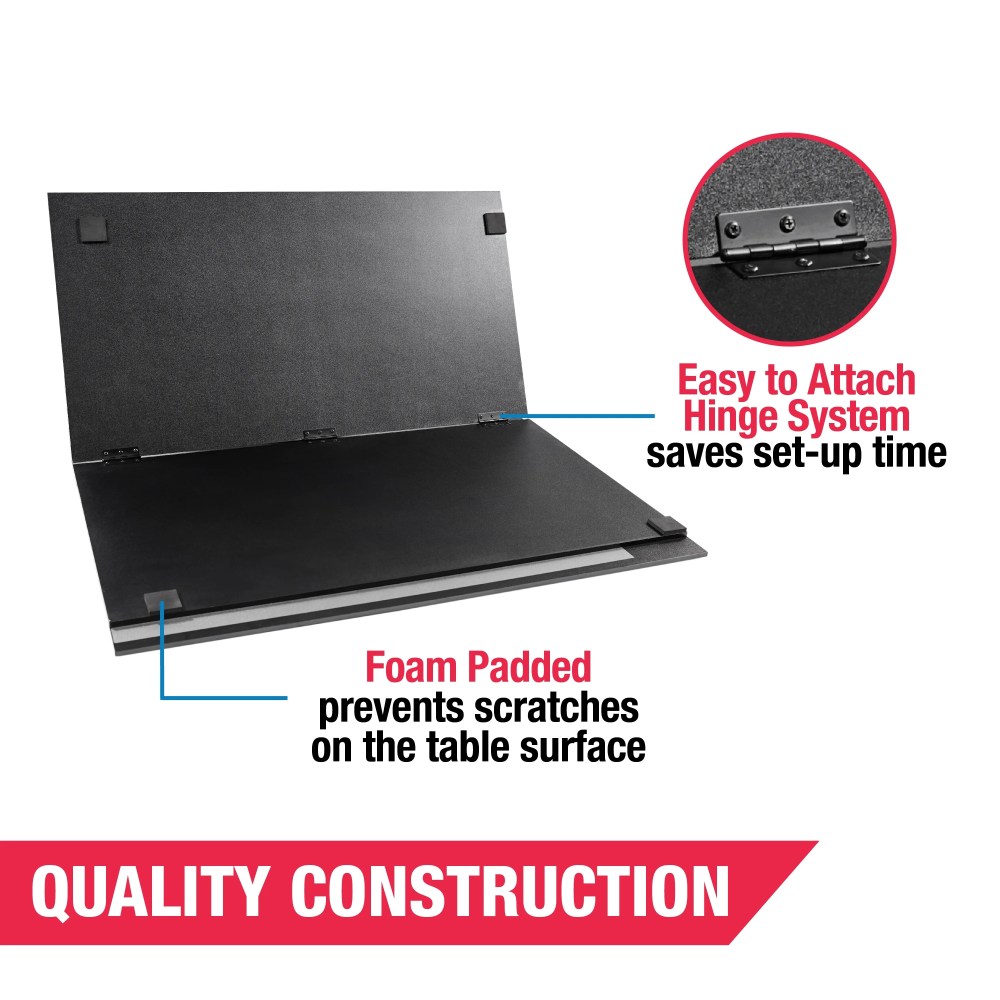 7-ft Table Tennis Conversion Top, 9mm Playfield, Net Included, Gray, and 4 Piece Top Folds for Storage by MD Sports - Image 4