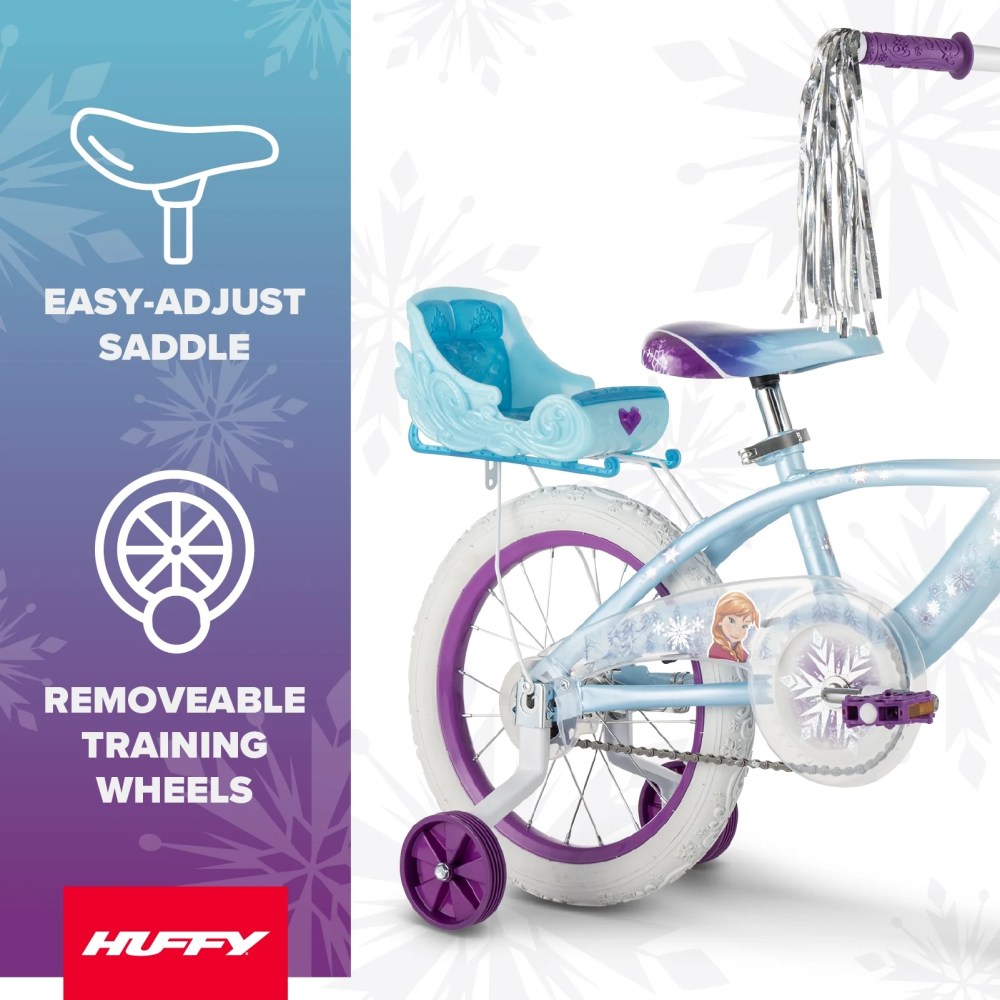 Huffy 16" Disney Frozen Kids' Bike, Fits Riders 42"-48", Blue, Youth, Girl's - Image 2