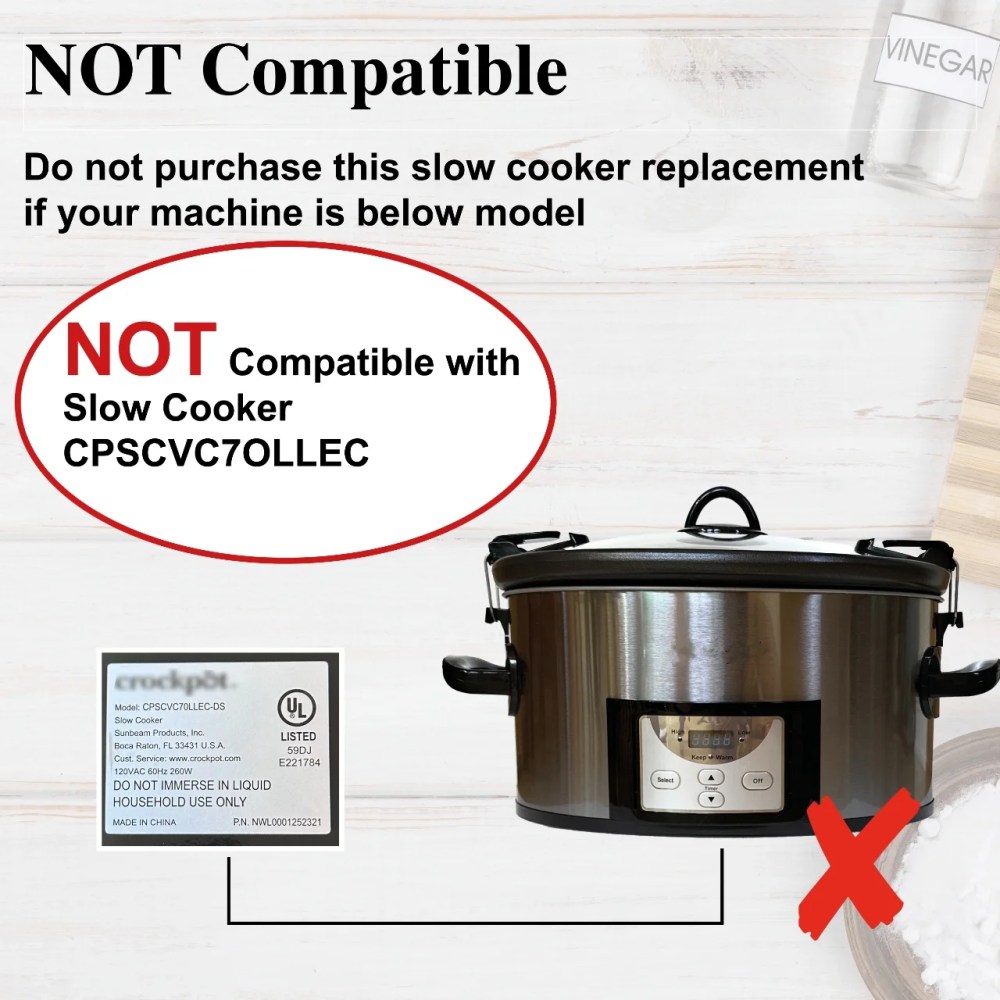 7-Quart Slow Cooker Stoneware Insert pot - Image 7