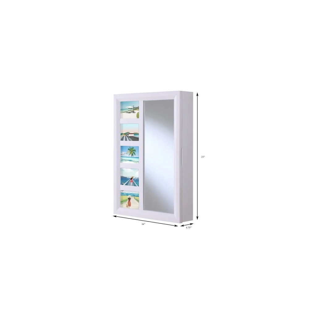 Bellissimo Wall Mount Jewelry Armoire - 16W x 23H in. - Image 2