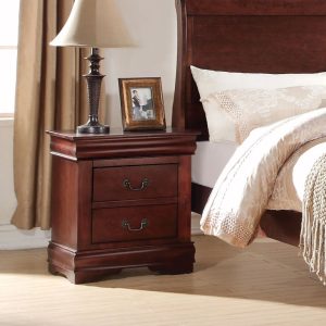 Acme Louis Philippe 2-Drawer Nightstand, Multiple Finishes Indoor Bed Room Furniture