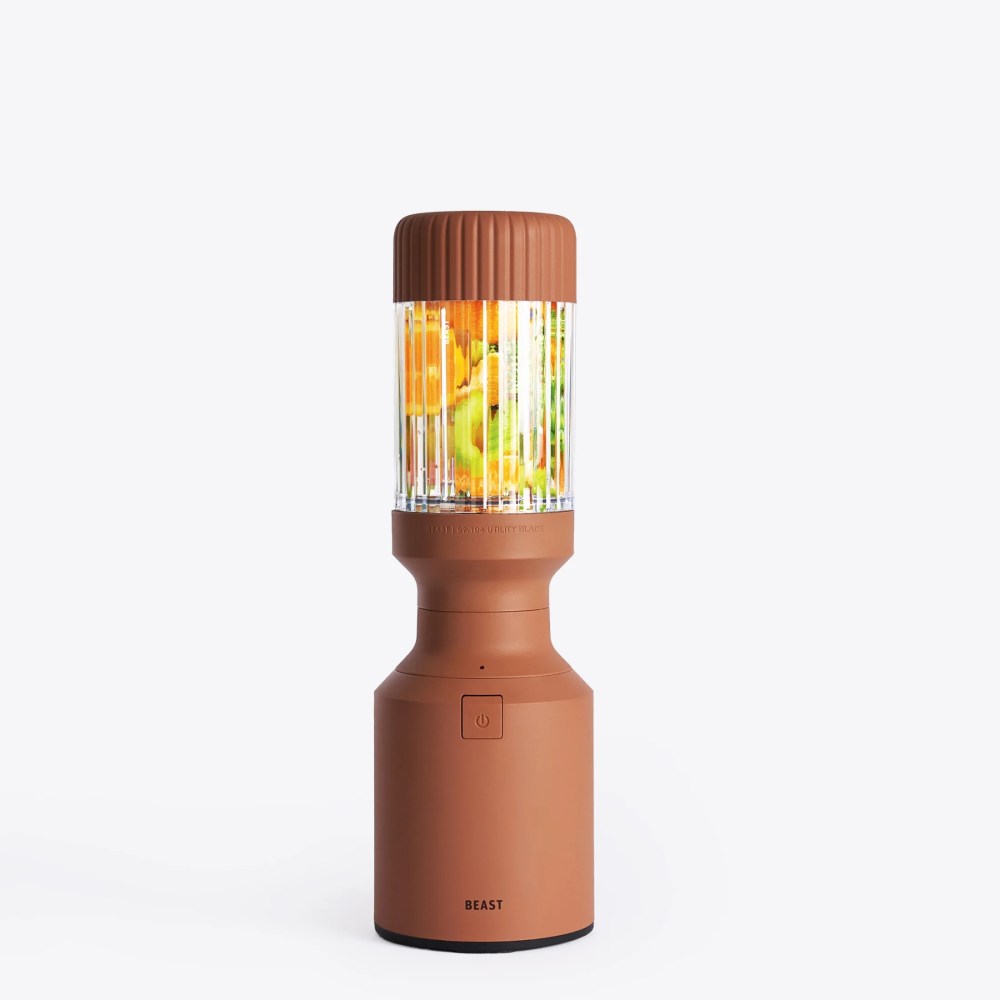 The Beast Mini Blender Compact,Personal Countertop Blender for Smoothies,Shakes,Food Prep,Frozen Fruits & Veggies,Sauces & Dips Portable Bottle,Straw Cap and Straws 600W Motor (Terra)