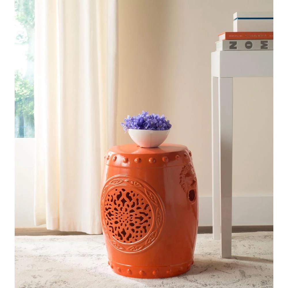 Safavieh FLOWER DRUM GARDEN STOOL, ACS4532D