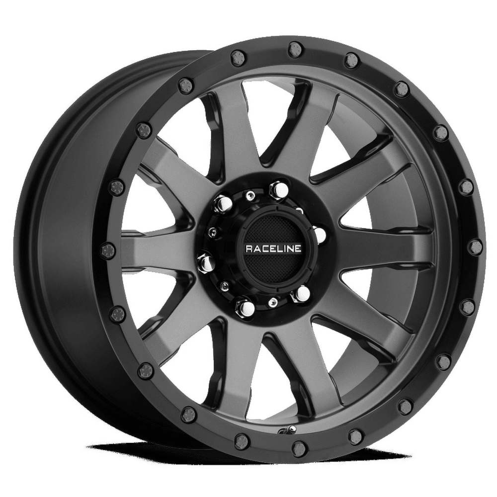 Raceline 934G-CLUTCH 17" Cast Aluminum Wheel, CLUTCH GUN METAL 17X9 6X135 -12mm