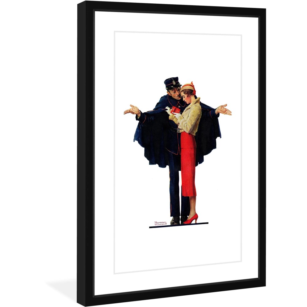 Marmont Hill Inc Norman Rockwell 'Lost in Paris' Marmont Hill Framed Art Print - Multi-color