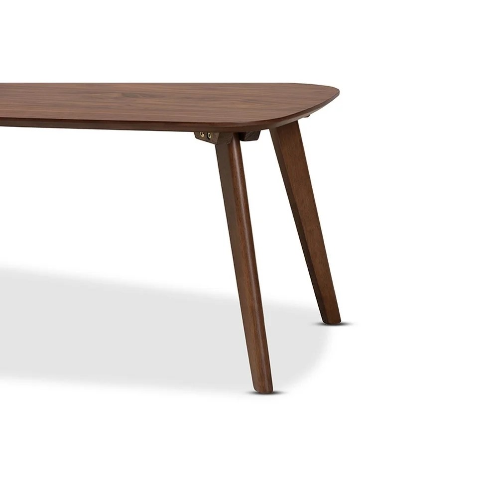 Baxton Studio Dahlia Mid-Century Modern Walnut Finished Coffee Table - Image 3