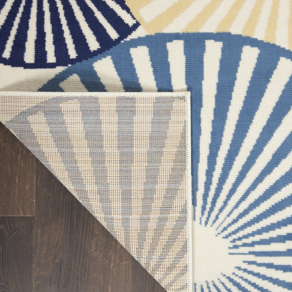 Nourison Grafix Geometric White 5'3" x 7'3" Area Rug, (57) - Image 7