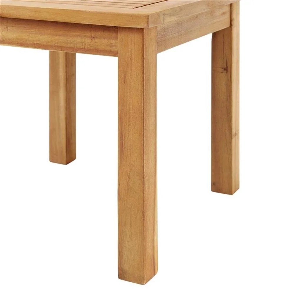 Alaterre Furniture 3-Piece Acacia Wood Bistro Set-2 Foldable Chairs & Table with Woven Seats for Patio/Deck - Image 9