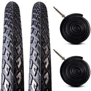 Zol Bundle 2 Pack Velocita Road Reflective Tire and Tube 700X38c Presta/French Valve