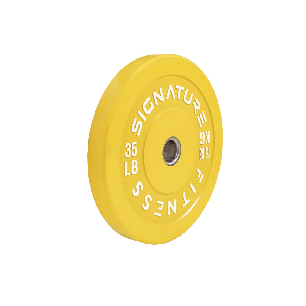 Signature Fitness 2" Olympic Bumper Plate Weight Plates with Steel Hub in Pairs or Sets - 100 Virgin Rubber - Image 5
