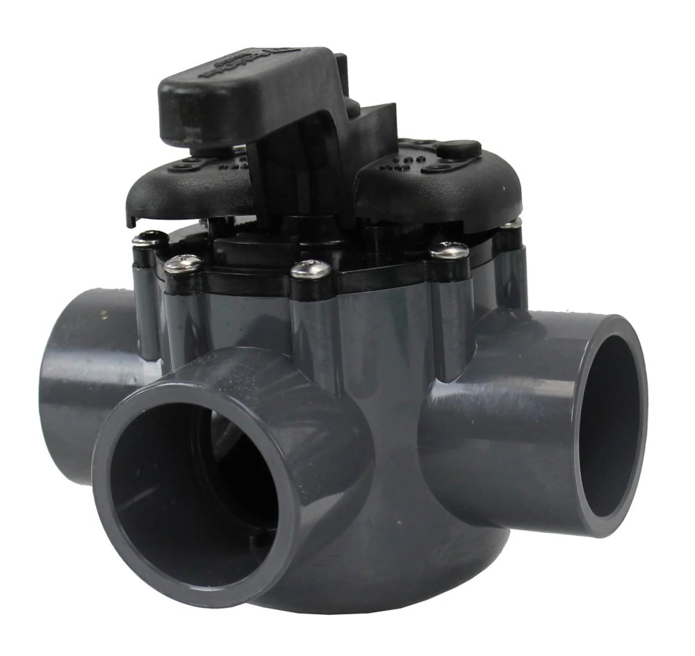 Pentair 263037 1.5" PVC 3-Way Inground Swimming Pool Spa Water Diverter Valve