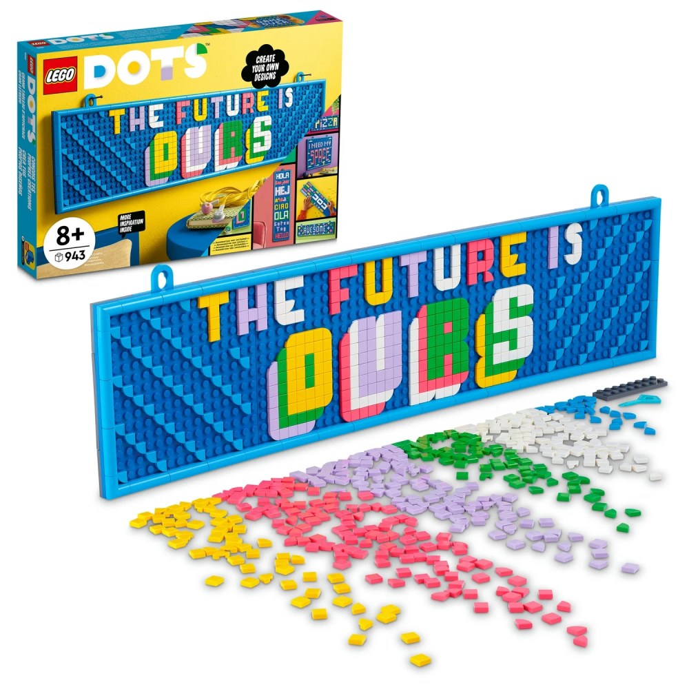 LEGO DOTS Big Message Board 41952 DIY Craft Decoration Kit A Customizable Canvas Designed for Kids Aged 8 (943 Pieces)