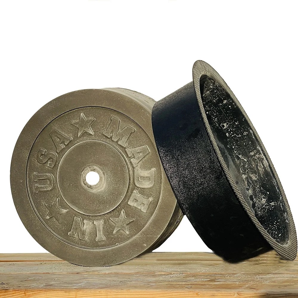 AUTUMN 25-45 LB Concrete Cement Weight Plate Mold, Mold for DIY Olympic Barbell Weights, 13" Dia - Image 3