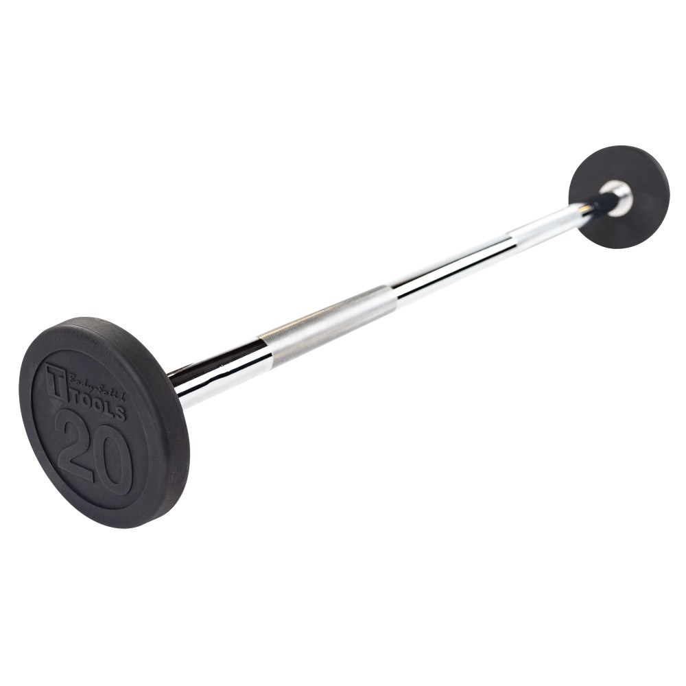 Body Solid Tools - SBB20 Rubber Coated Fixed Straight Barbell, 20lb